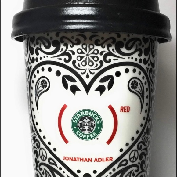 Collectors edition Starbucks ceramic Jonathan Adler thermal travel cup - Picture 8 of 12